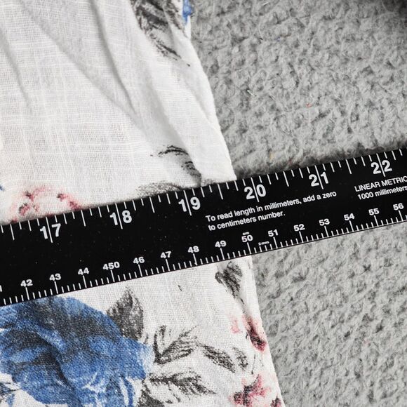 Charlie B Floral Henley Shirt Made in Italy Size P/S - Picture 5 of 9